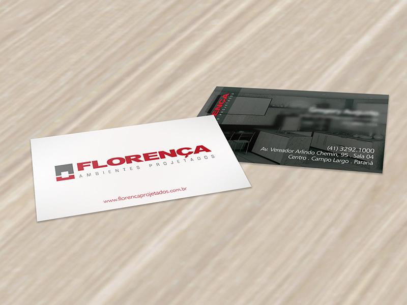 CARTÃO DE VISITA . FLORENÃA AMBIENTES PROJETADOS